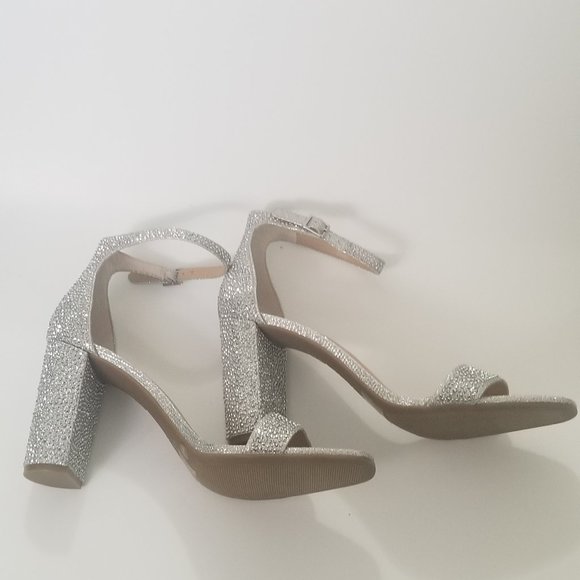 INC International Concept Lexini Two Piece Sparkle/ Glitter Sandals Size 9M - Picture 9 of 14